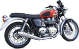 Sistema De Escape Completo Sin Catalizador Y Sin Homologación Acústica Conical Low Acero - Zard Compatible Con Triumph Bonneville T100 (2001-2016)
