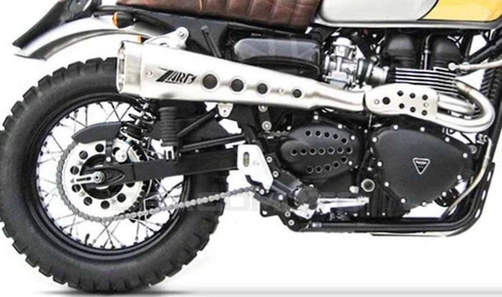 Sistema De Escape Completo Sin Catalizador Y Sin Homologación Acústica Short High - Zard Compatible Con Triumph Scrambler 900 (2001-2016)