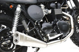 Sistema De Escape Completo Sin Catalizador Y Sin Homologación Acústica Short Low Acero - Zard Compatible Con Triumph Bonneville T100 (2001-2016)