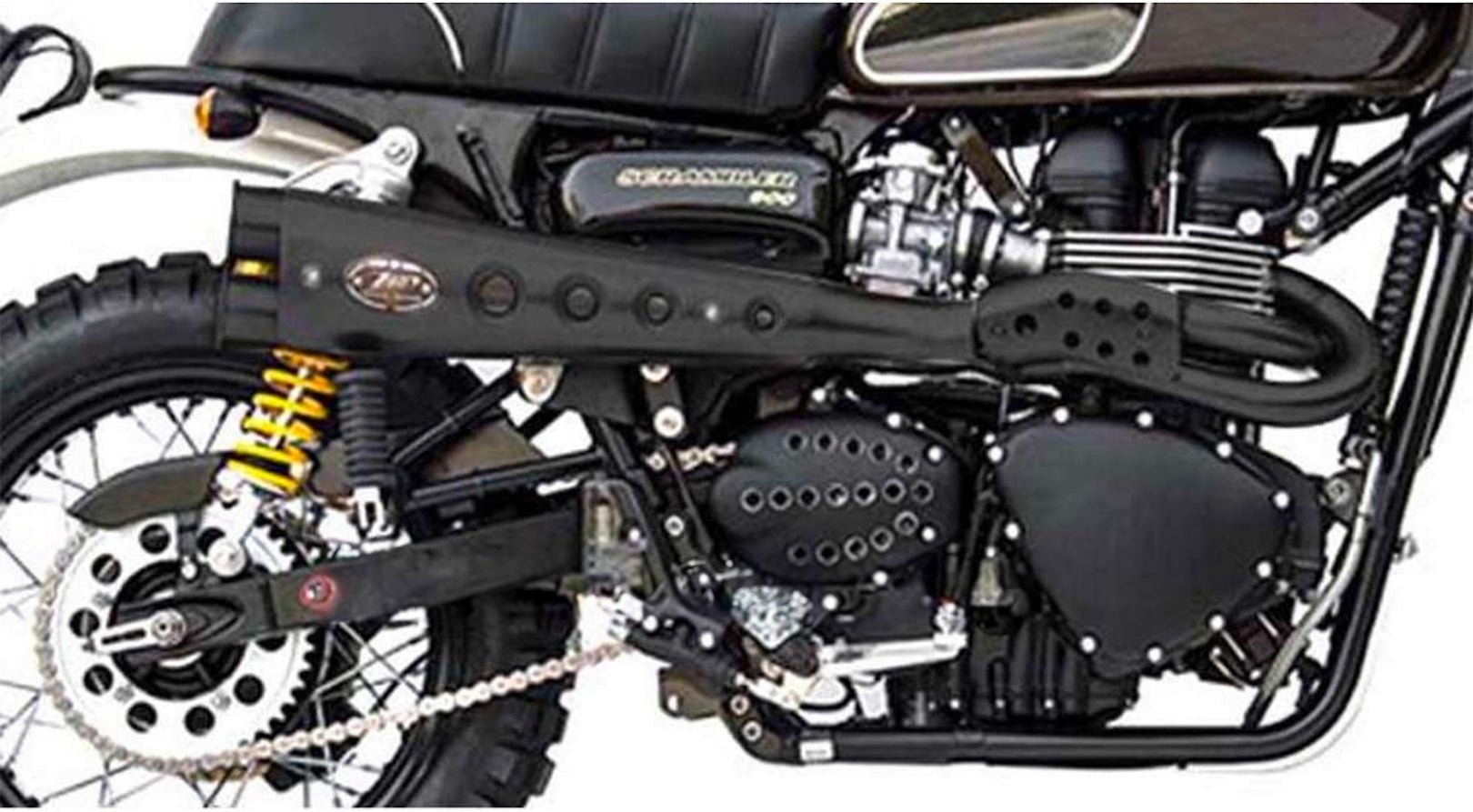 Complete Exhaust System Without Catalytic Converter And Without Sound Certification Special Edition High Stainless Steel - Zard Compatible With Triumph Scrambler 900 (2001-2016)
