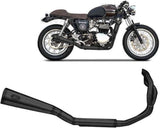 Sistema De Escape Completo Sin Catalizador Y Sin Homologación Acústica Bad Child Acero Negro - Zard Compatible Con Triumph Bonneville T100 (2001-2016)