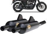 Tubo De Escape Sin Homologación Acústica Bottle Acero Negro - Zard Compatible Con Triumph Bonneville T120 (2016-2020)