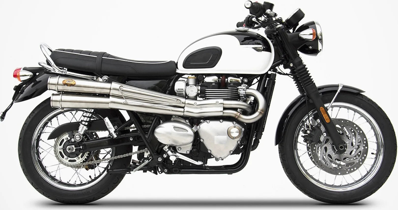 Sistema De Escape Completo Sin Catalizador Y Sin Homologación Acústica High Acero - Zard Compatible Con Triumph Bonneville T120 (2016-2023)