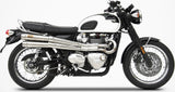 Sistema De Escape Completo Sin Catalizador Y Sin Homologación Acústica High Acero - Zard Compatible Con Triumph Bonneville T120 (2016-2023)