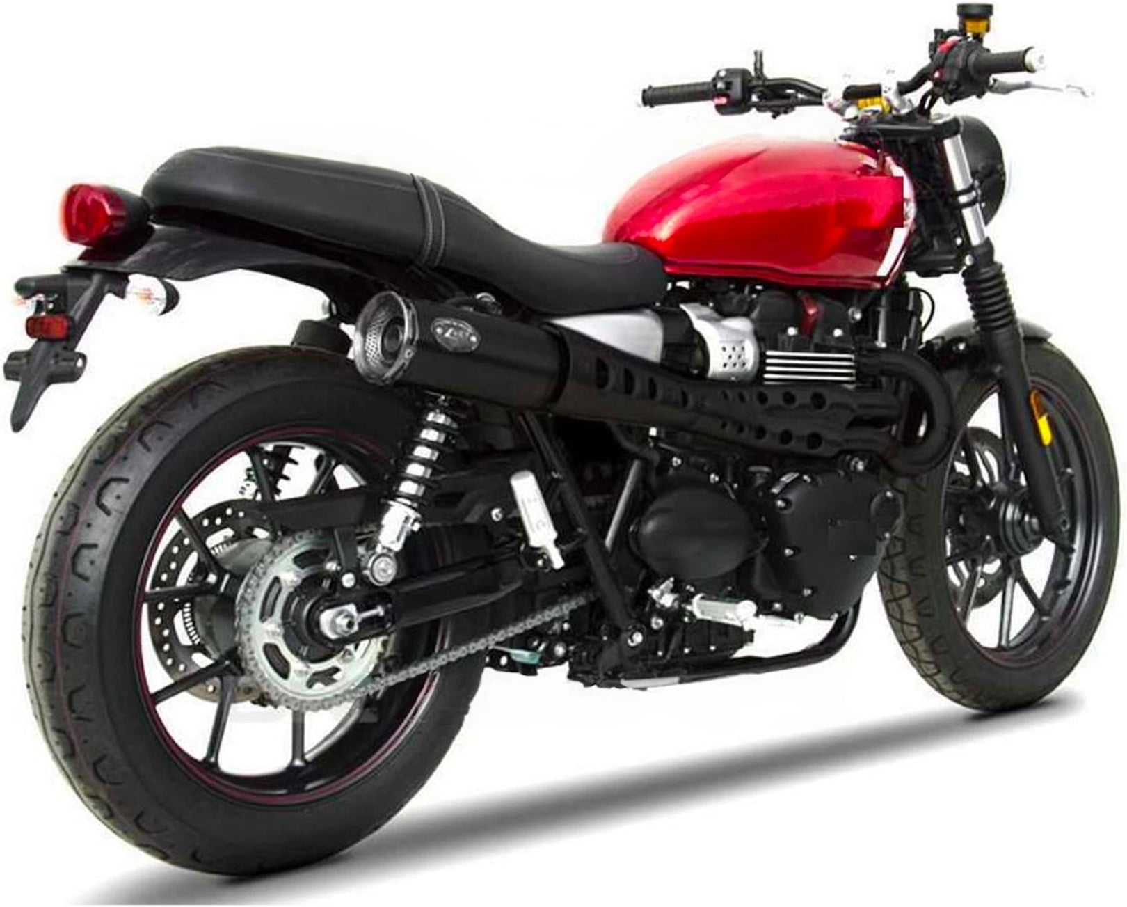 Complete Exhaust System Without Catalytic Converter And Without Sound Certification Zuma High Steel Black - Zard Compatible With Triumph Speed Twin 900 (2020-2023)