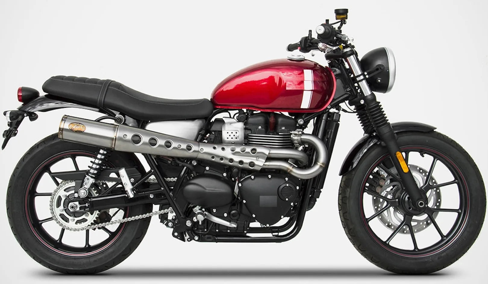 Sistema De Escape Completo Sin Catalizador Y Sin Homologación Acústica Zuma High Acero - Zard Compatible Con Triumph Street Twin 900 (2016-2020)