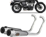 Sistema De Escape Completo Sin Catalizador Y Sin Homologación Acústica Acero - Zard Compatible Con Triumph Bonneville T100 (2001-2016)