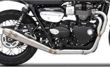 Complete Exhaust System Without Catalytic Converter And Without Sound Certification Conical Low Stainless Steel - Zard Compatible With Triumph Scrambler 900 (2017-2023)