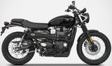 Sistema De Escape Completo Sin Catalizador Y Sin Homologación Acústica Tiger70 Acero Negro - Zard Compatible Con Triumph Scrambler 900 (2017-2023)