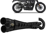 Sistema De Escape Completo Sin Catalizador Y Sin Homologación Acústica Special Edition Acero Negro - Zard Compatible Con Triumph Scrambler 900 (2017-2023)