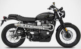 Sistema De Escape Completo Sin Catalizador Y Sin Homologación Acústica Conical High Acero - Zard Compatible Con Triumph Scrambler 900 (2017-2023)