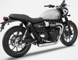 Sistema De Escape Completo Sin Catalizador Y Sin Homologación Acústica Cross Acero - Zard Compatible Con Triumph Street Twin 900 (2016-2020)
