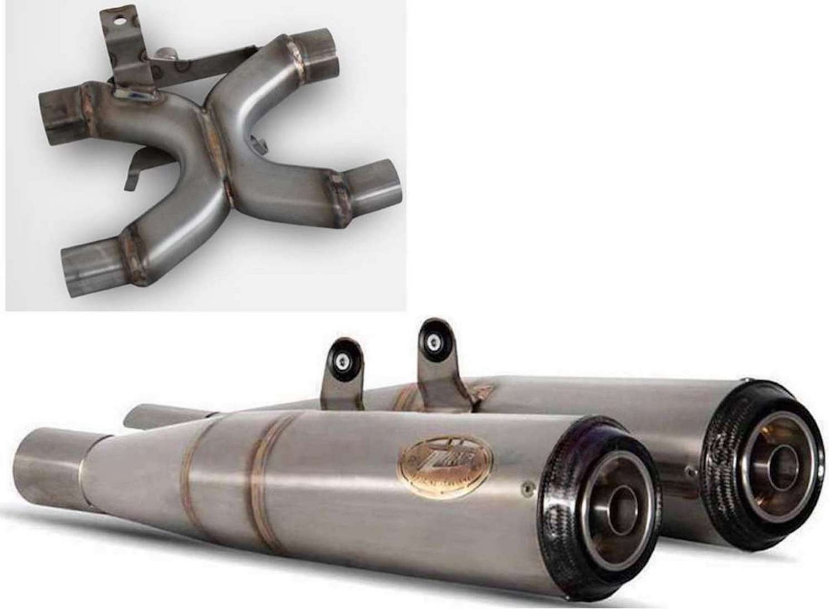 Uncatalysed Exhaust System Without Sound Certification Conical Stainless Steel - Zard Compatible With Triumph Speed Twin 1200 (2021-2023)