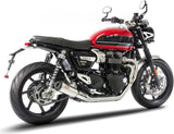 Complete Exhaust System Without Catalytic Converter And Without Sound Certification Sp Stainless Steel Endcap Carbon - Zard Compatible With Triumph Thruxton 1200 R Rs (2021-2023)