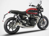 Tubo De Escape Sin Homologación Acústica Sp Acero - Zard Compatible Con Triumph Speed Twin 1200 (2019-2020)