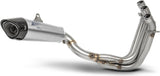 Complete Exhaust System Without Catalytic Converter And Without Sound Certification Titanium Endcap Carbon - Zard Compatible With Triumph Trident 660 (2021-2023)