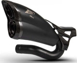 Tubo De Escape Sin Homologación Acústica Acero Negro Copa Carbono - Zard Compatible Con Triumph Rocket Iii (2021-2023)