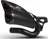 Complete Exhaust System Without Catalytic Converter And Without Sound Certification Steel Black Endcap Carbon - Zard Compatible With Triumph Scrambler 1200 (2019-2020)