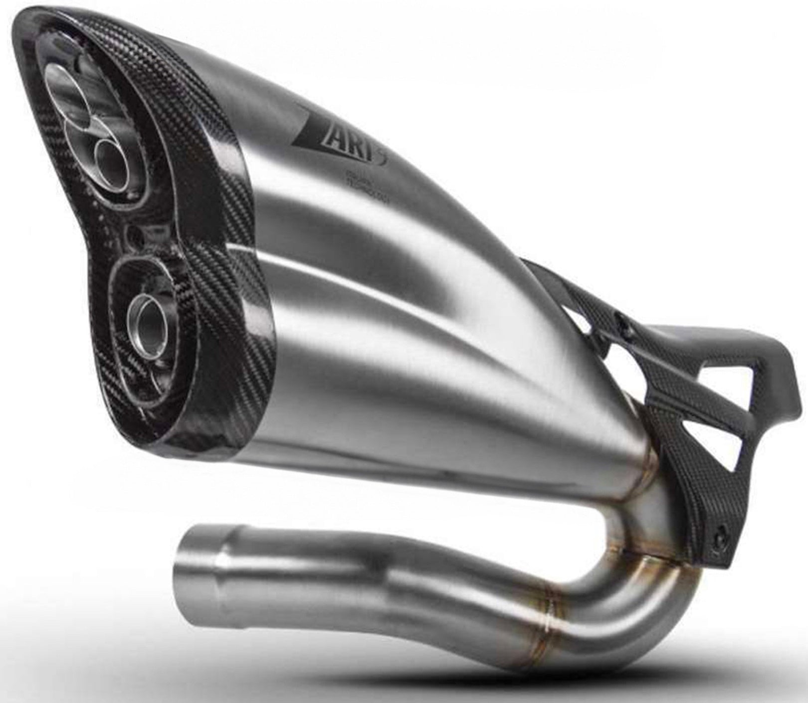 Exhaust Tip Without Sound Certification Stainless Steel Endcap Carbon - Zard Compatible With Triumph Rocket Iii (2021-2023)