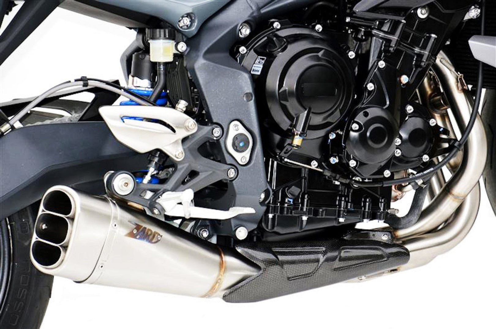 Exhaust Tip Without Sound Certification Short Stainless Steel - Zard Compatible With Triumph Street Triple 675 (2013-2016)