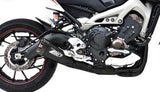 Sistema De Escape Completo Sin Catalizador Y Sin Homologación Acústica Acero Negro Copa Carbono - Zard Compatible Con Yamaha Mt-09 (2013-2016)