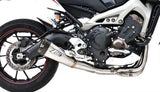 Sistema De Escape Completo Sin Catalizador Y Sin Homologación Acústica Acero Copa Carbono - Zard Compatible Con Yamaha Mt-09 (2013-2016)