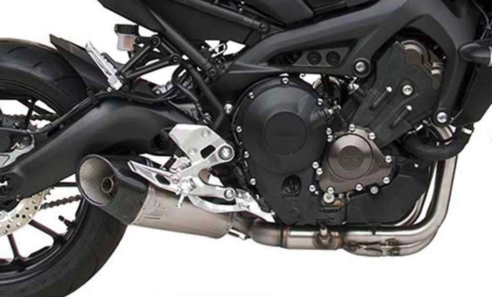 Sistema De Escape Completo Sin Catalizador Y Sin Homologación Acústica Acero Copa Carbono - Zard Compatible Con Yamaha Mt-09 (2017-2020)