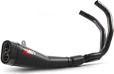 Sistema De Escape Completo Sin Catalizador Y Sin Homologación Acústica Acero Negro Copa Carbono - Zard Compatible Con Yamaha R7 (2021-2023)