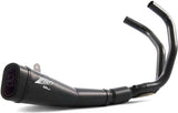 Sistema De Escape Completo Sin Catalizador Y Sin Homologación Acústica Acero Negro - Zard Compatible Con Yamaha R7 (2021-2023)