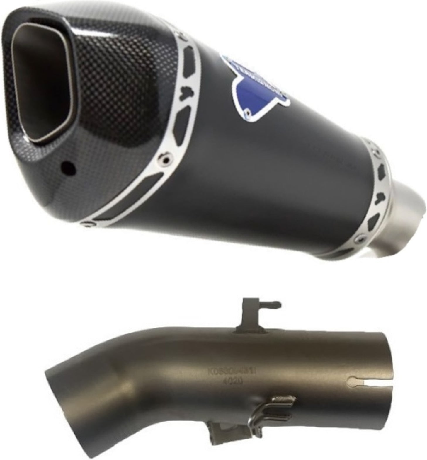 Exhaust Tip Without Sound Certification Relevance Titanium Black Carbon Cap - Termignoni Compatible With Benelli Leoncino 500 Trail (2018-2020)