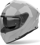 Casco Integral Para Moto Airoh Spark 2 - Sp298 Thermoplastic Hrt Gris Cemento Gloss Color Talla Xs