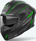 Casco Integral Para Moto Airoh Spark 2 - Sp2Sh33 Thermoplastic Hrt Verde Mate Shadow Talla Xs