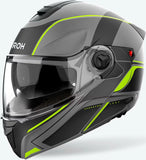 Casco Modular Para Moto Airoh Specktre - Specl31 Thermoplastic Hrt Amarillo Mate Leaf Talla L