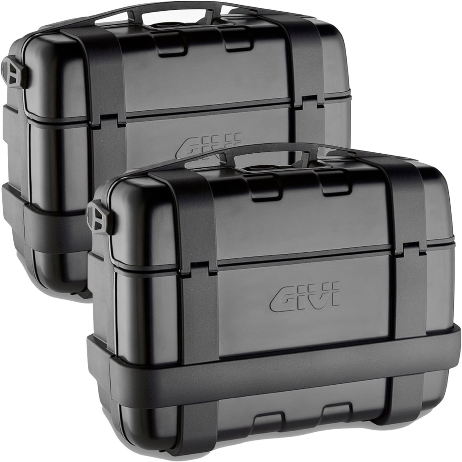 Monokey Trekker Black Side Cases - 66 Lt Trekker Aluminium - Givi Compatible With Moto Guzzi V7 850 Stone (2021-2024)