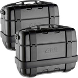 Monokey Trekker Black Side Cases - 66 Lt Trekker Aluminium - Givi Compatible With Honda Cbf 500 (2004-2012)