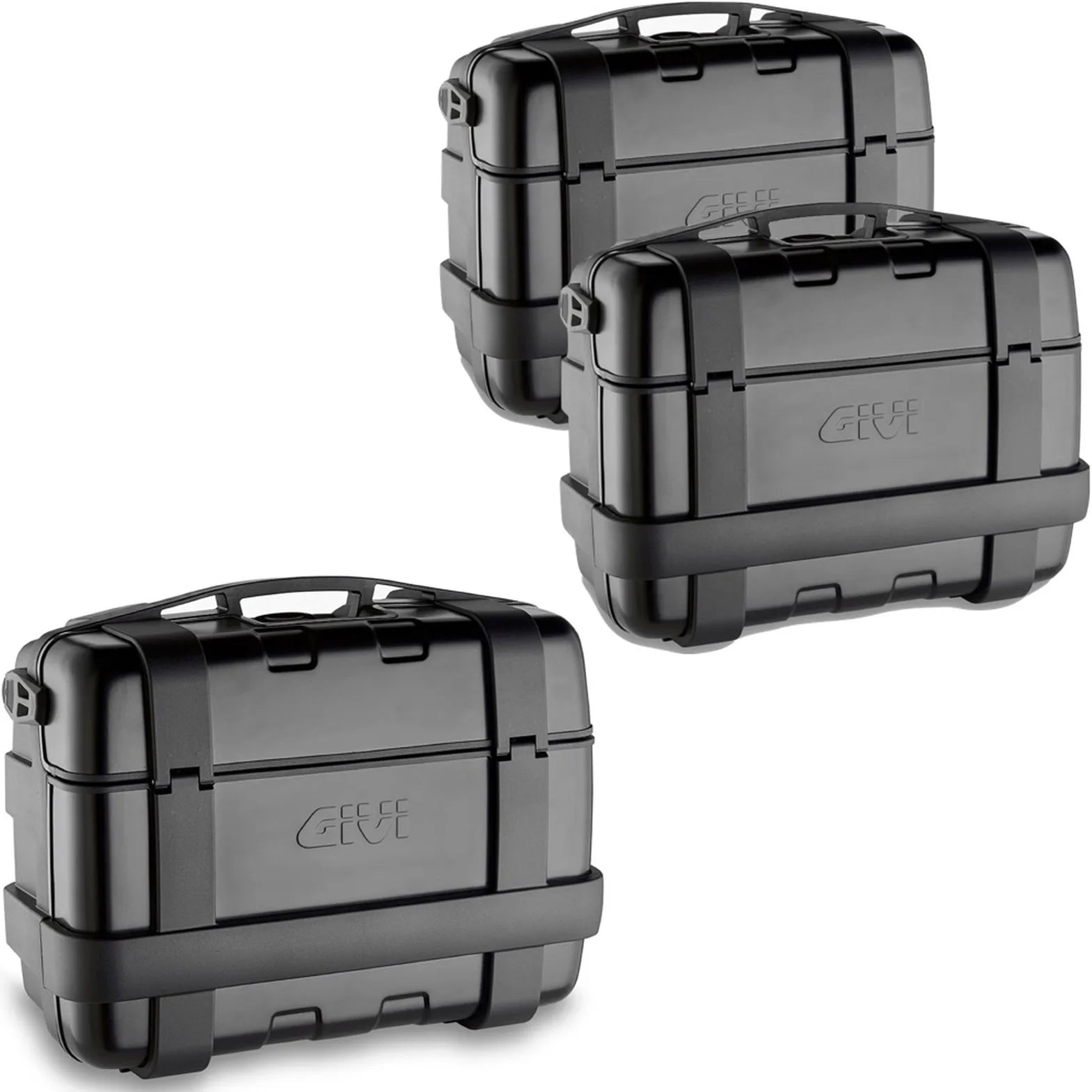 Baúl + Maletas Laterales Trekker Negro 99 Lt Trekker Aluminio - Givi Compatible Con Benelli Trk 702 (2023-2024)
