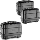 Baúl + Maletas Laterales Trekker Negro 99 Lt Trekker Aluminio - Givi Compatible Con Honda Cb 500 X (2019-2023)