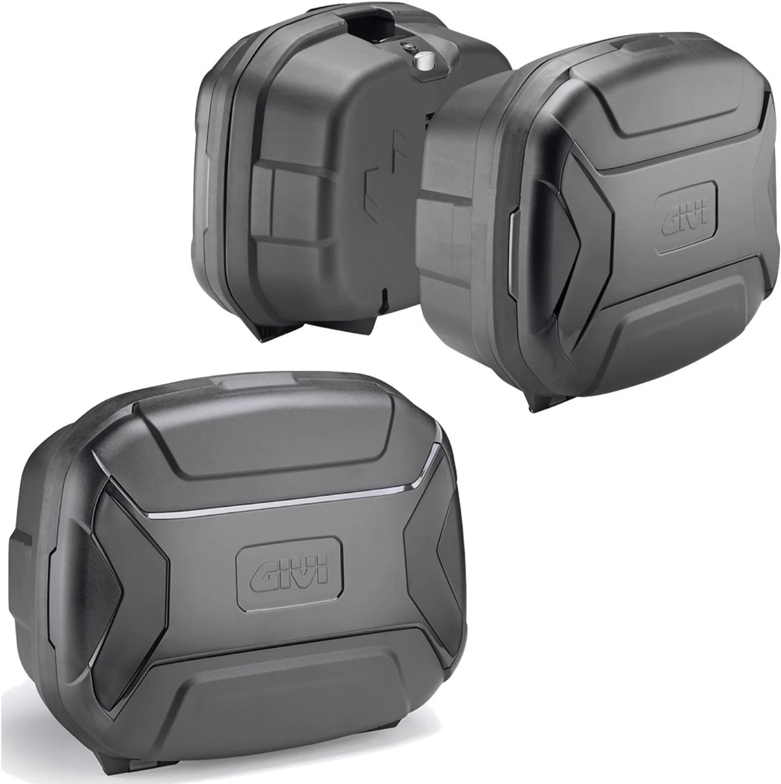 Baúl + Maletas Laterales Trekker Lite Negro 105 Lt Trekker Lite Plastico - Givi Compatible Con Benelli Trk 702 X (2023-2024)