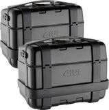 Monokey Trekker Black Side Cases - 92 Lt Trekker Aluminium - Givi Compatible With Suzuki V-Strom 250 (2017-2021)