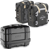 Trekker Canyon Black Top Case + Side Bags - 116 Lt Trekker Canyon Technopolymer - Givi Compatible With Yamaha Mt-07 (2018-2020)