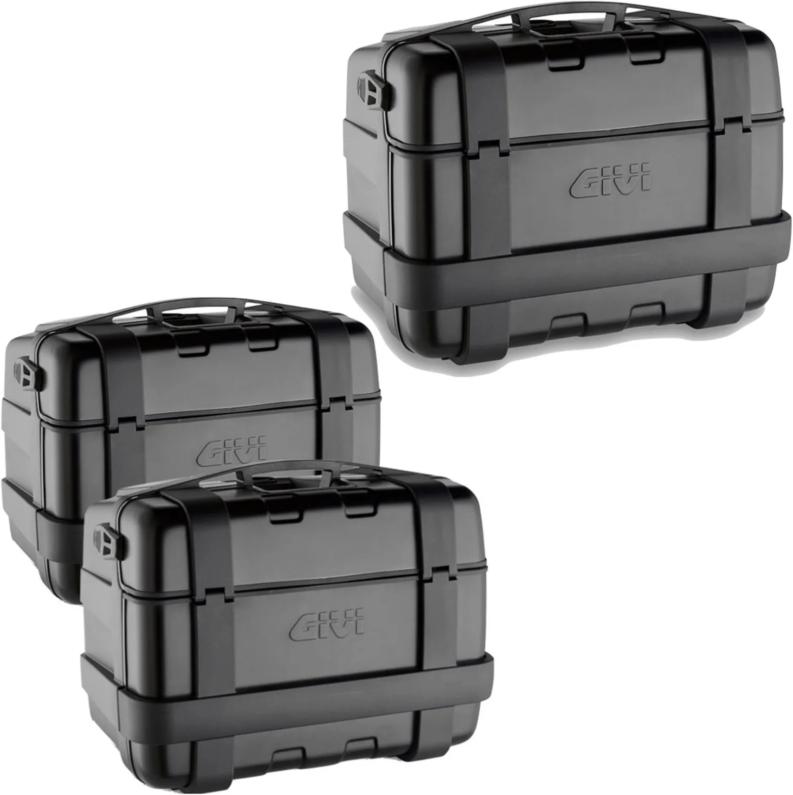 Baúl + Maletas Laterales Trekker Negro 138 Lt Trekker Aluminio - Givi Compatible Con Benelli Trk 702 X (2023-2024)