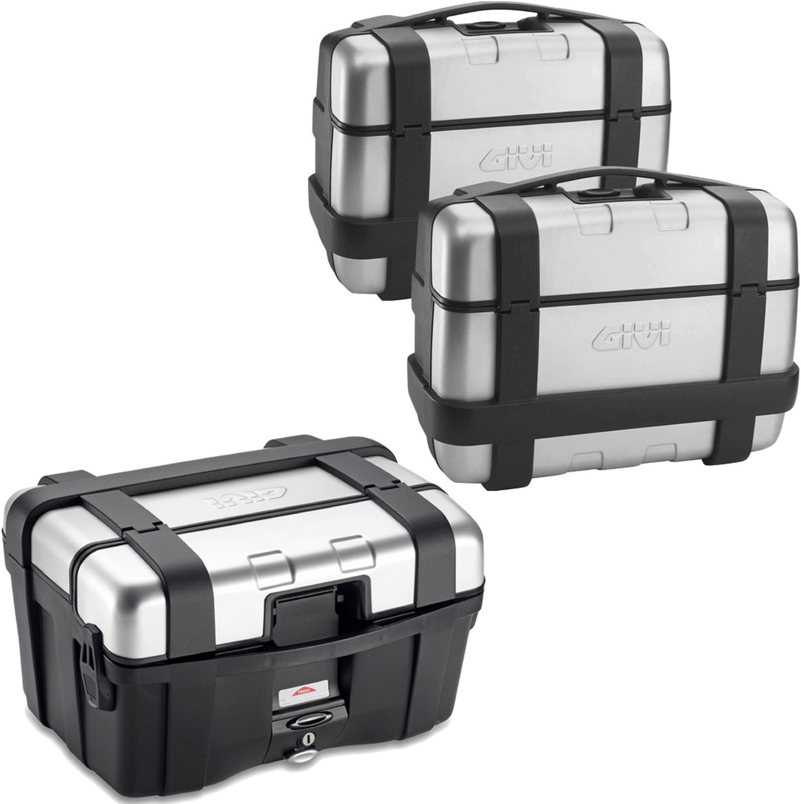 Trekker Top Case + Side Cases - 138 Lt Trekker Aluminium - Givi Compatible With Benelli Trk 702 X (2023-2024)