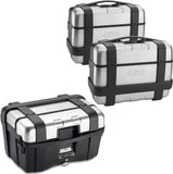 Trekker Top Case + Side Cases - 138 Lt Trekker Aluminium - Givi Compatible With Triumph Bonneville T100 (2017-2022)