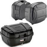 Trekker Lite Black Top Case + Side Cases - 122 Lt Trekker Lite Technopolymer - Givi Compatible With Royal Enfield Scram 411 (2022-2024)