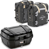 Trekker Canyon Black Top Case + Side Bags - 122 Lt Trekker Canyon Technopolymer - Givi Compatible With Suzuki Gsr 600 (2006-2011)
