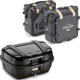 Trekker Canyon Black Top Case + Side Bags - 102 Lt Trekker Canyon Technopolymer - Givi Compatible With Honda Cb 650 R (2024)