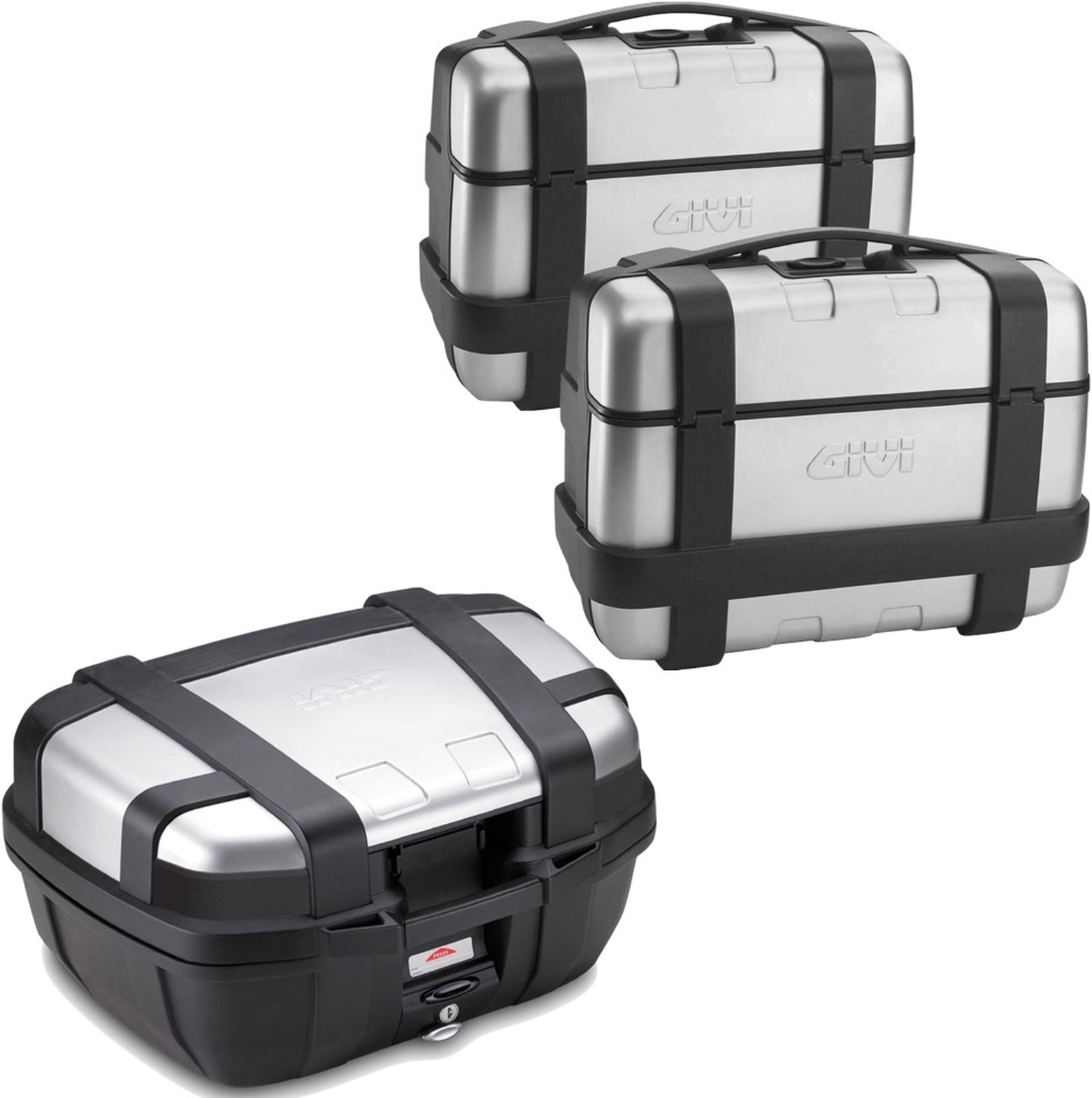 Trekker Top Case + Side Cases - 144 Lt Trekker Aluminium - Givi Compatible With Benelli Trk 702 X (2023-2024)