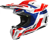 Casco Off-Road Para Moto Airoh Twist 3 - Tw3Di18 Thermoplastic Hrt Azul Rojo Gloss Dynasty Talla Xl