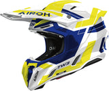 Casco Off-Road Para Moto Airoh Twist 3 - Tw3Di31 Thermoplastic Hrt Azul Amarillo Gloss Dynasty Talla Xl