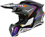Casco Off-Road Para Moto Airoh Twist 3 - Tw3H38 Thermoplastic Hrt Gloss Hustle Talla Xs